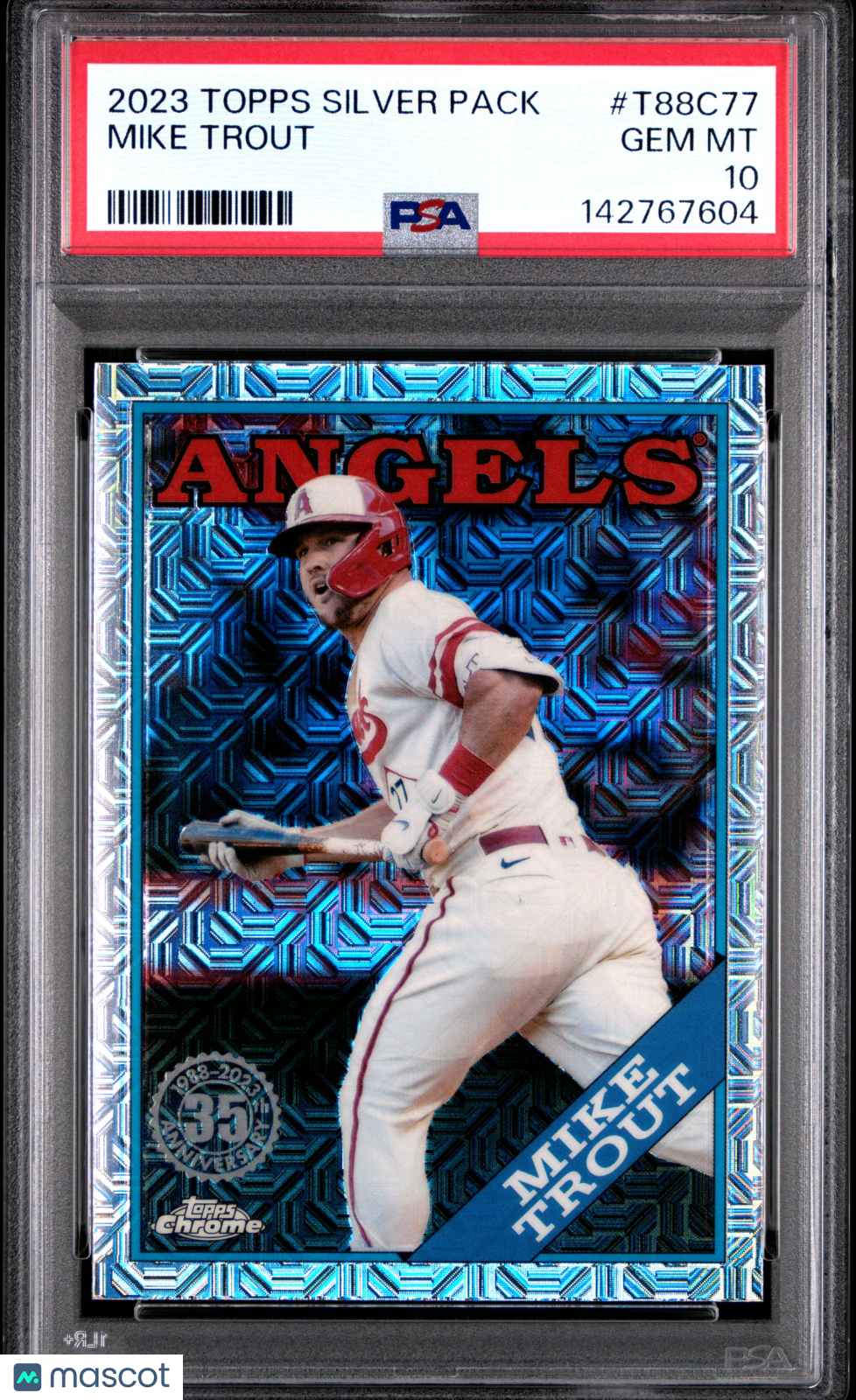 2023 Topps Silver Pack 1988 Chrome Promo Mike Trout #T88C77 PSA 10