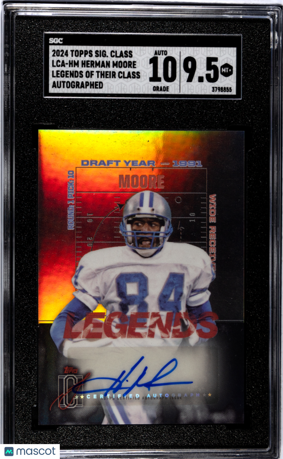 2024 Topps Signature Class Herman Moore  Legends Of Their Auto SGC Auto 10