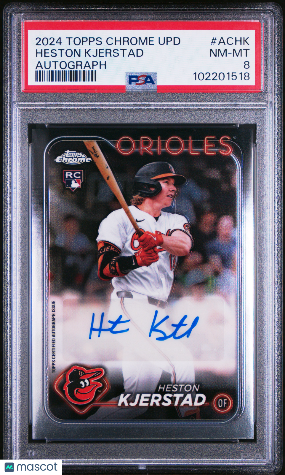 2024 Topps Chrome Update Chrome Baseball  Series Auto Heston Kjerstad #ACHK PSA