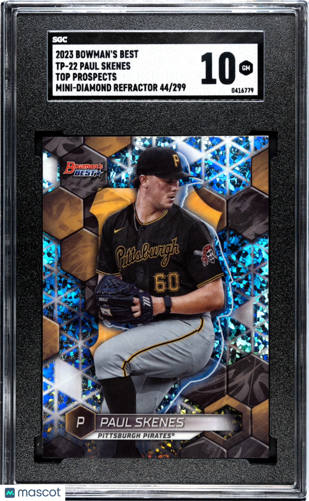 2023 Bowman's Paul Skenes #TP-22 Top Prospects Mini Diamond Refractor SGC 10