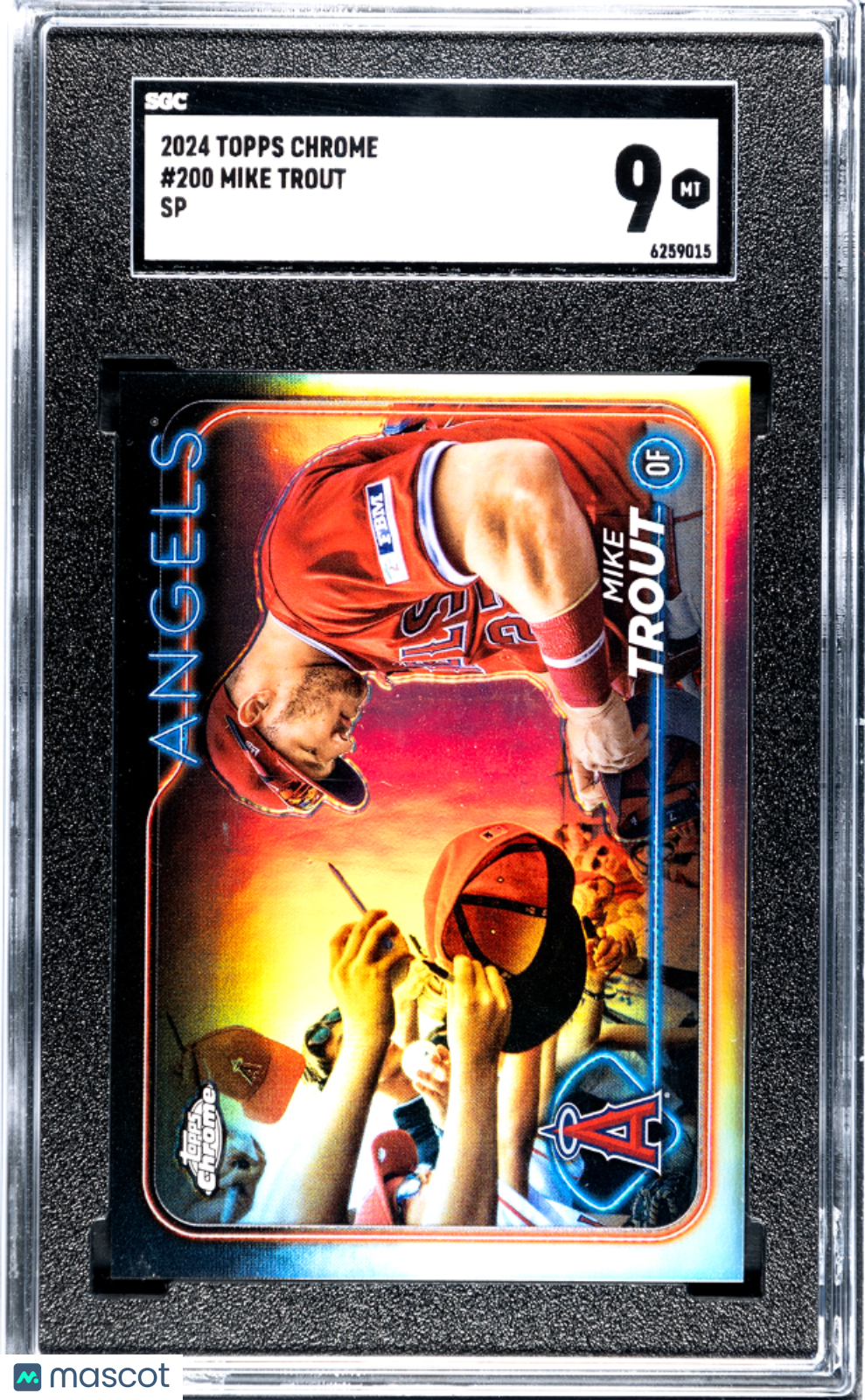 2024 Topps Chrome Mike Trout #200 SP SGC 9