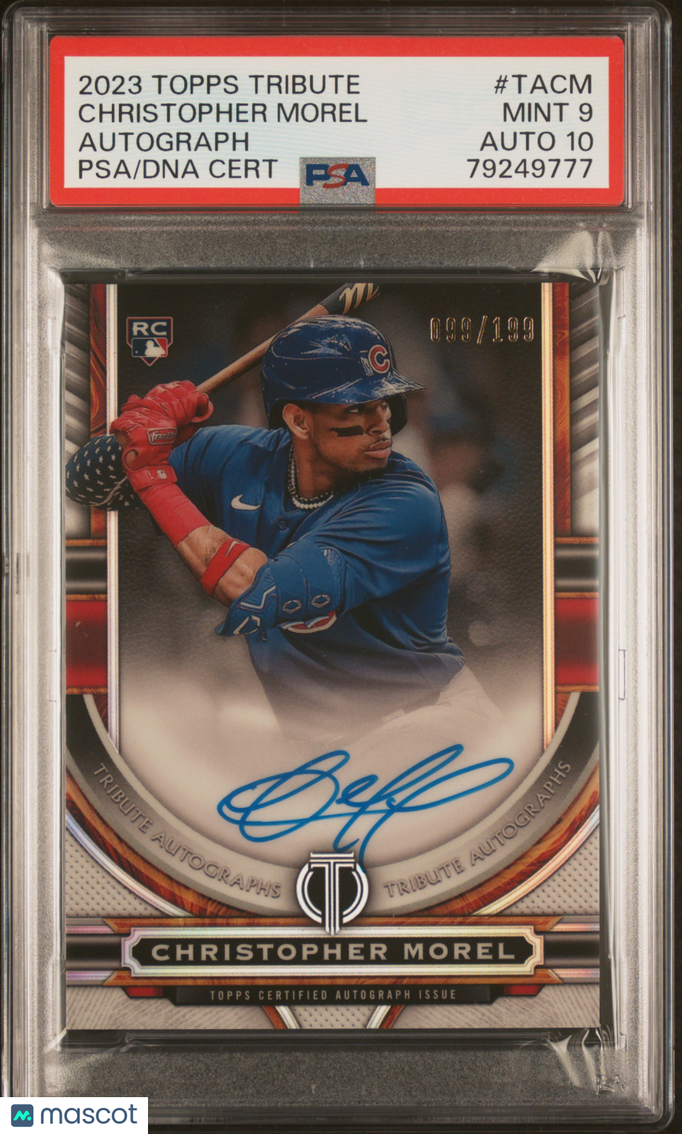 2023 Topps Tribute Tribute Auto Christopher Morel #TACM /199 PSA