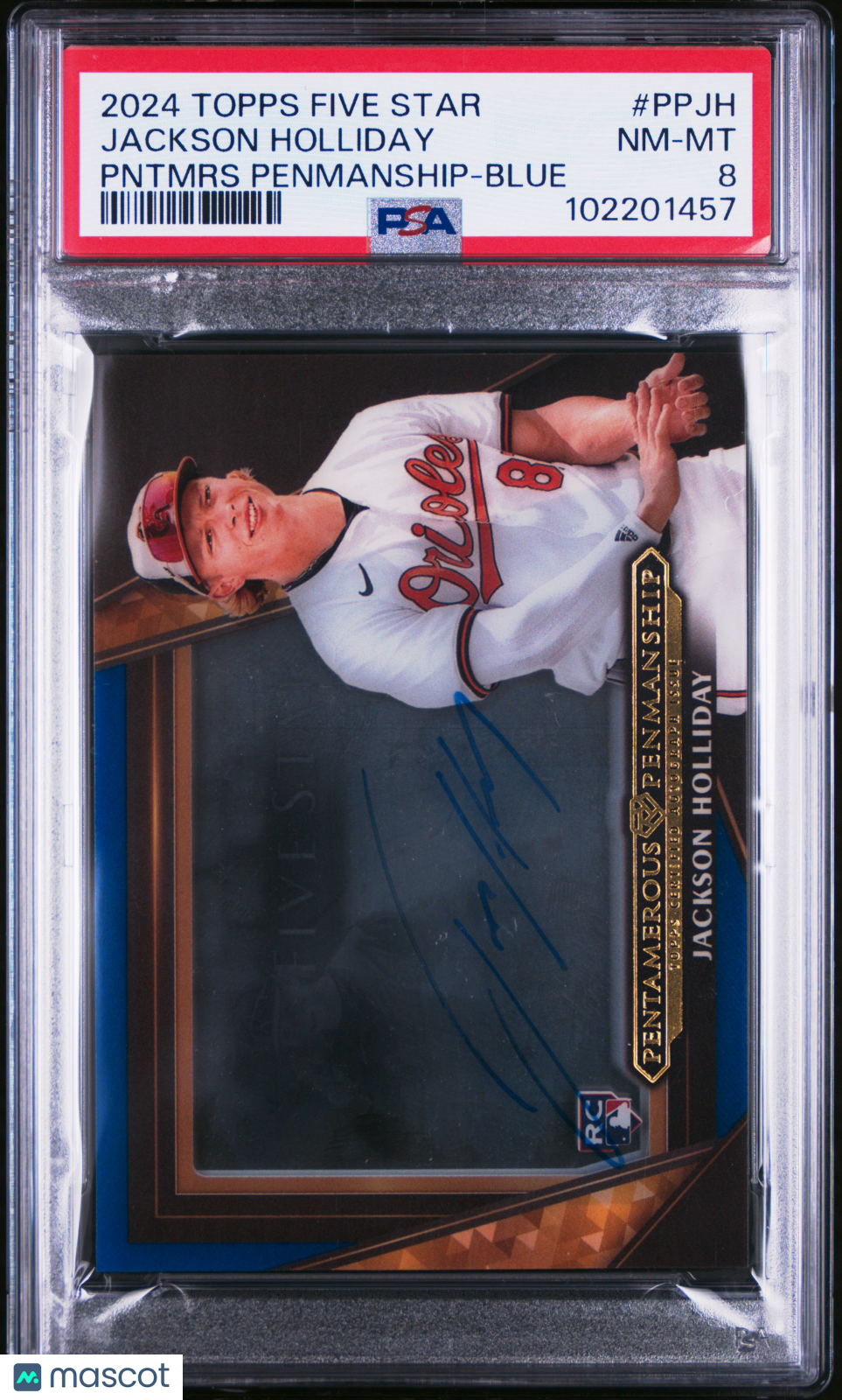 2024 Topps Five Star Five Star Penmanship Jackson Holliday #PPJH Pntmrs Blue /15