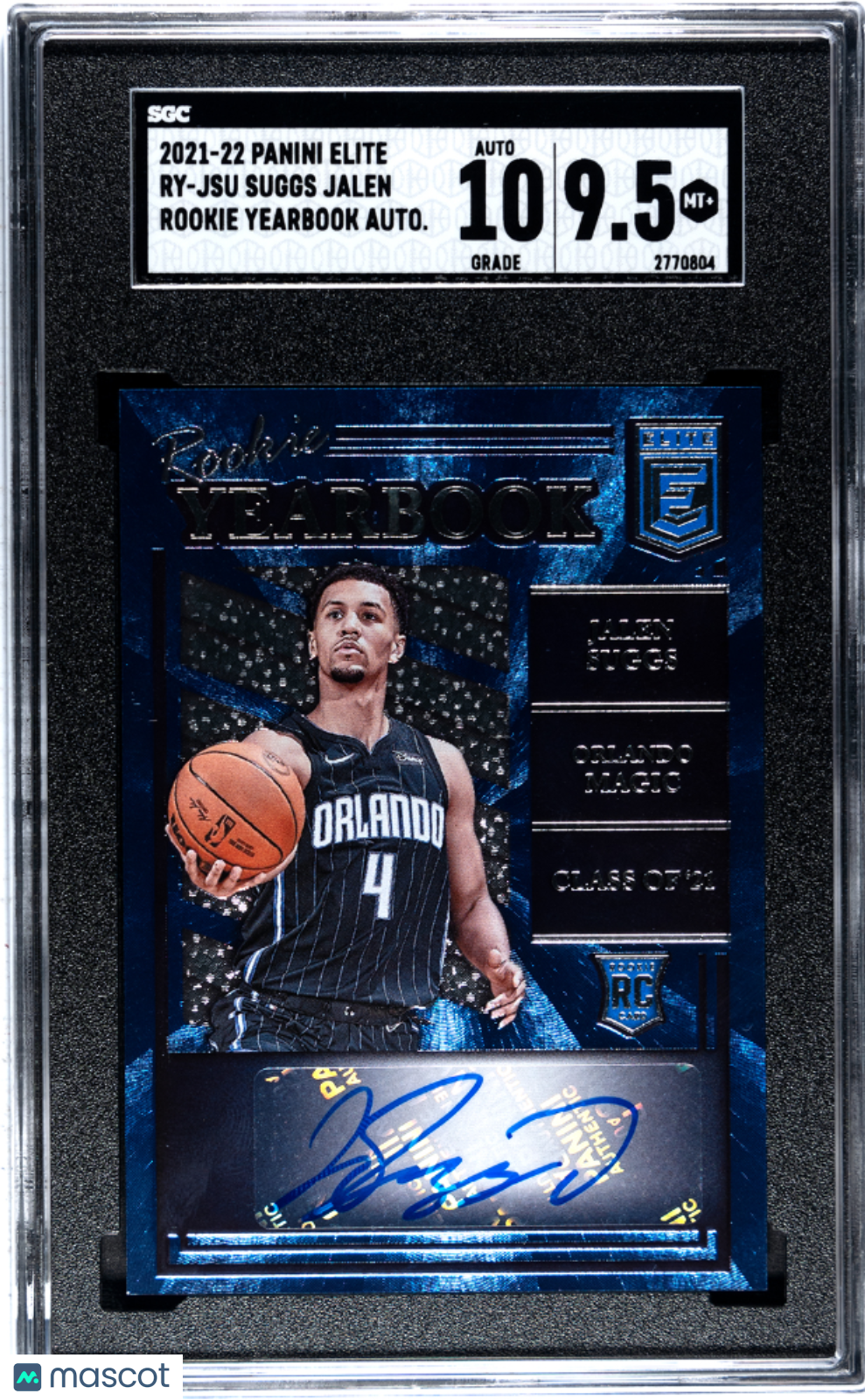 2021 Panini Elite Jalen Suggs #RY-JSU Rookie Yearbook Autograph SGC 9.5 Auto 10