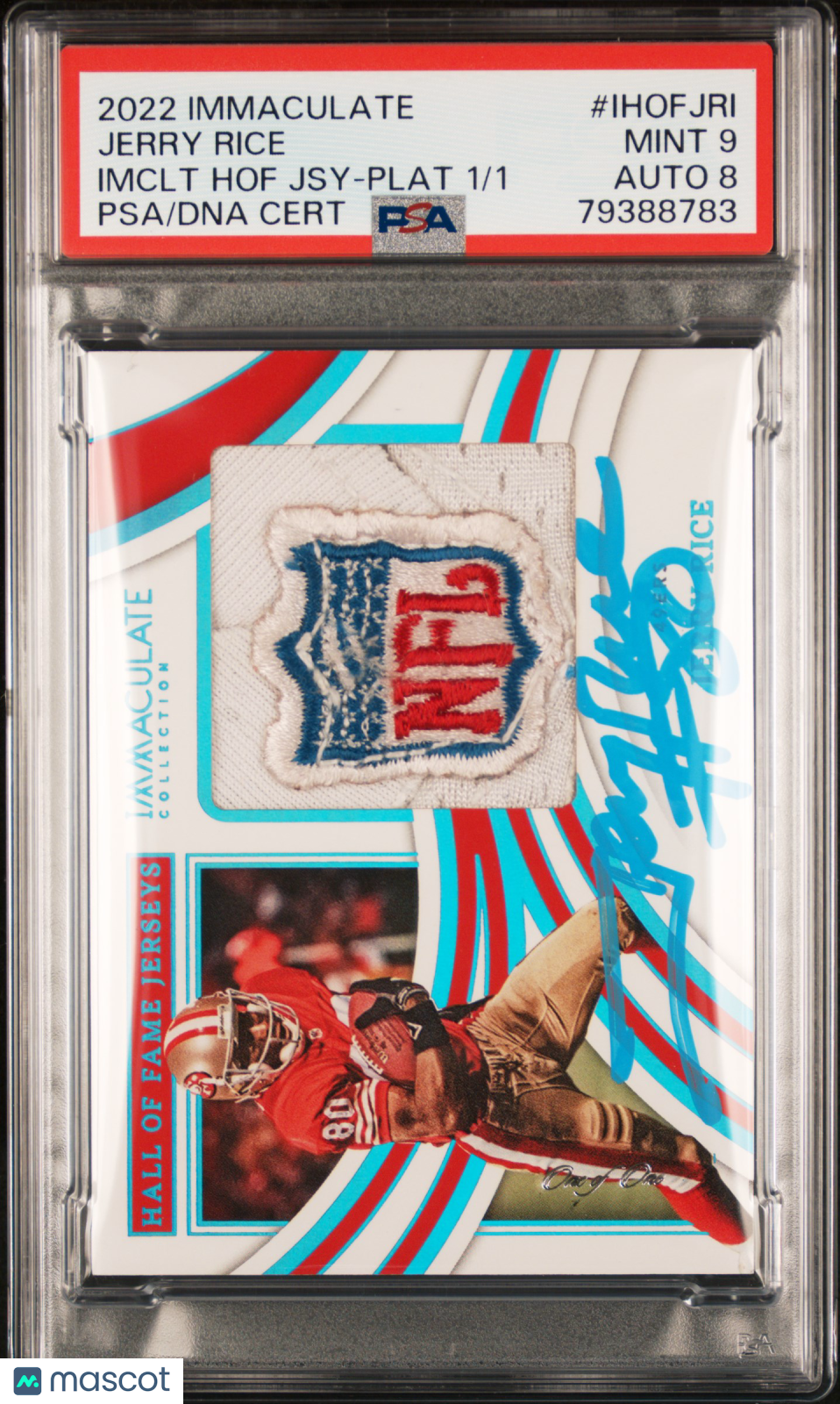 2022 Panini Collection Hall Of Fame Jerseys Jerry Rice #IHOFJRI Imclt 1/1 PSA 9
