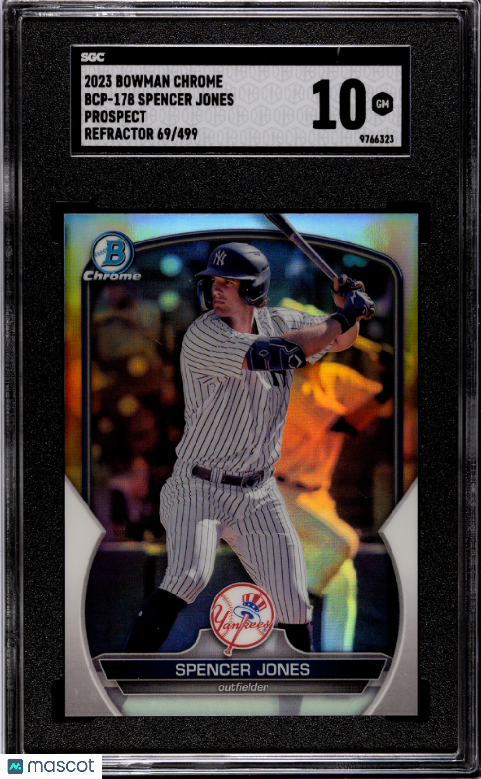 2023 Bowman Chrome Spencer Jones #BCP-178 Pros. Refractor SGC 10