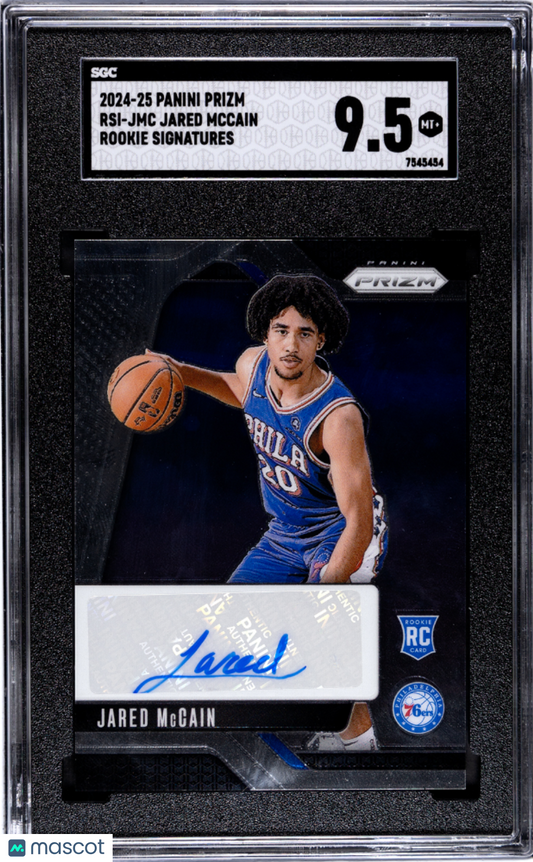 2024 Panini Prizm Jared Mccain #RSI-JMC Rookie Sigs. SGC 9.5