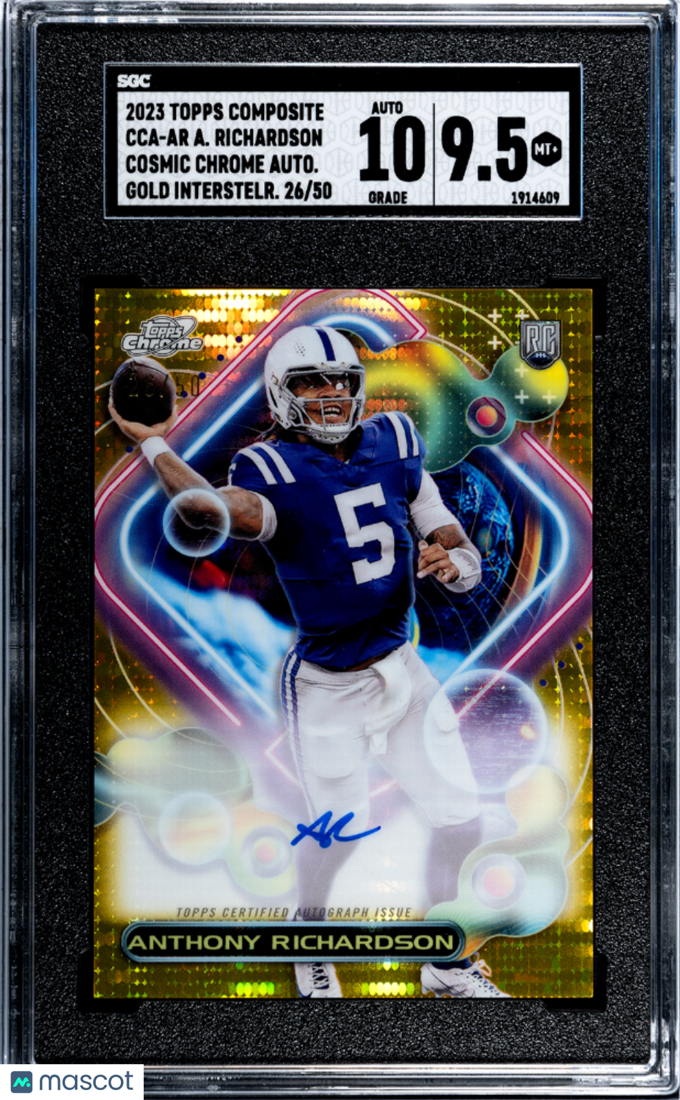 2023 Topps Composite Anthony Richardson #CCA-AR Gold Refractor SGC 9.5 Auto 10