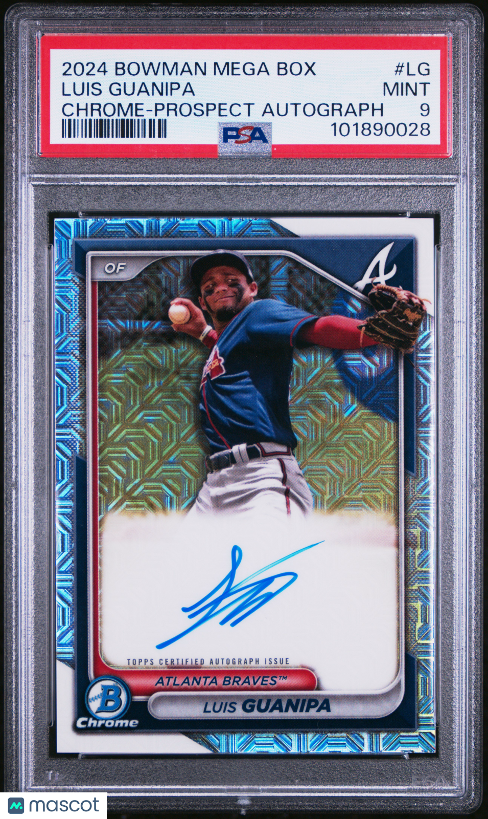2024 Bowman Mega Box Chrome Bowman Prospect Mega Auto Luis Guanipa #LG PSA 9