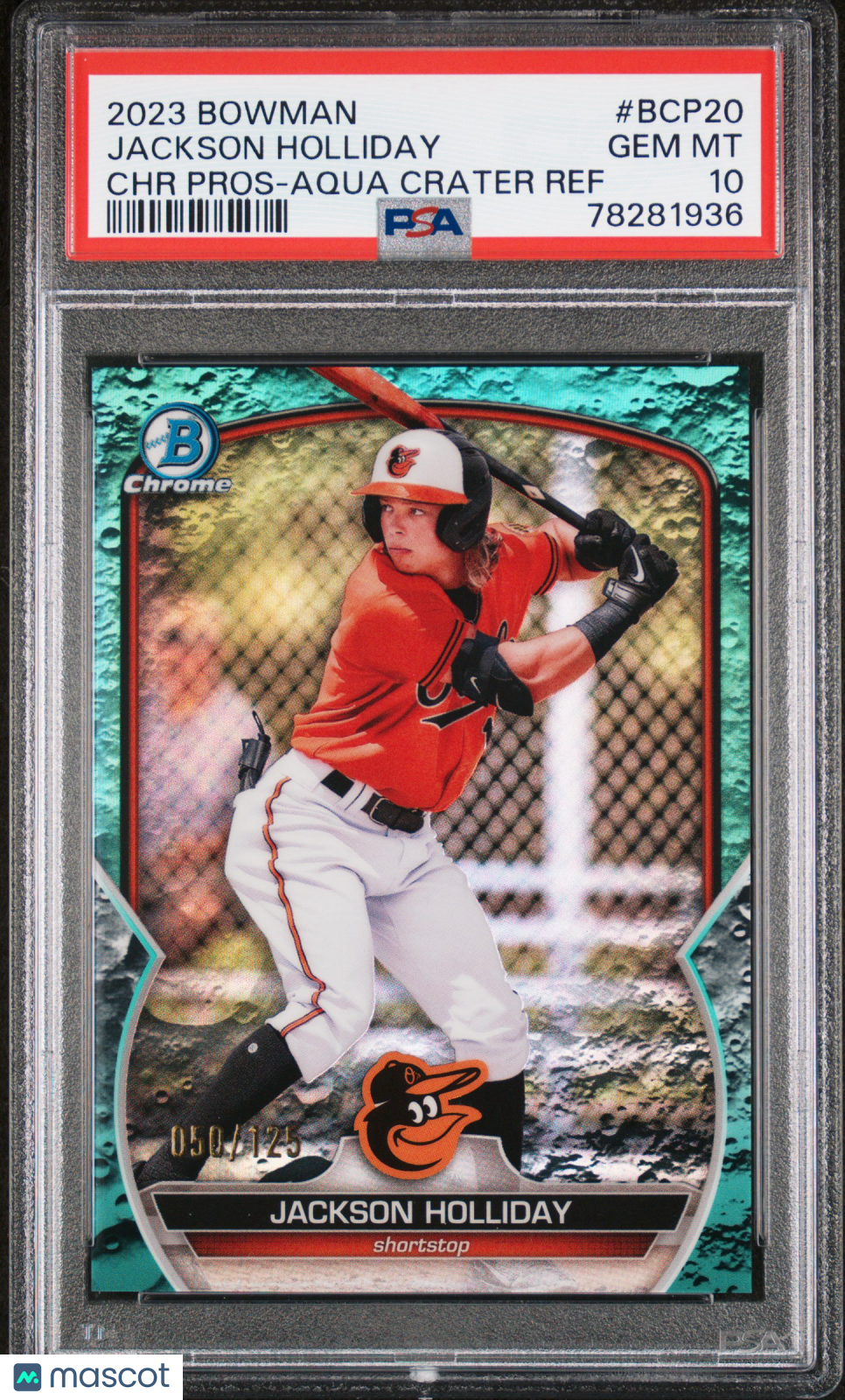 2023 Bowman Chrome Prospects Jackson Holliday f 050/125 PSA 10