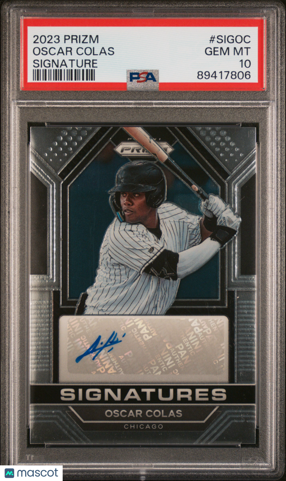 2023 Panini Prizm Signatures Oscar Colas #SIGOC PSA 10