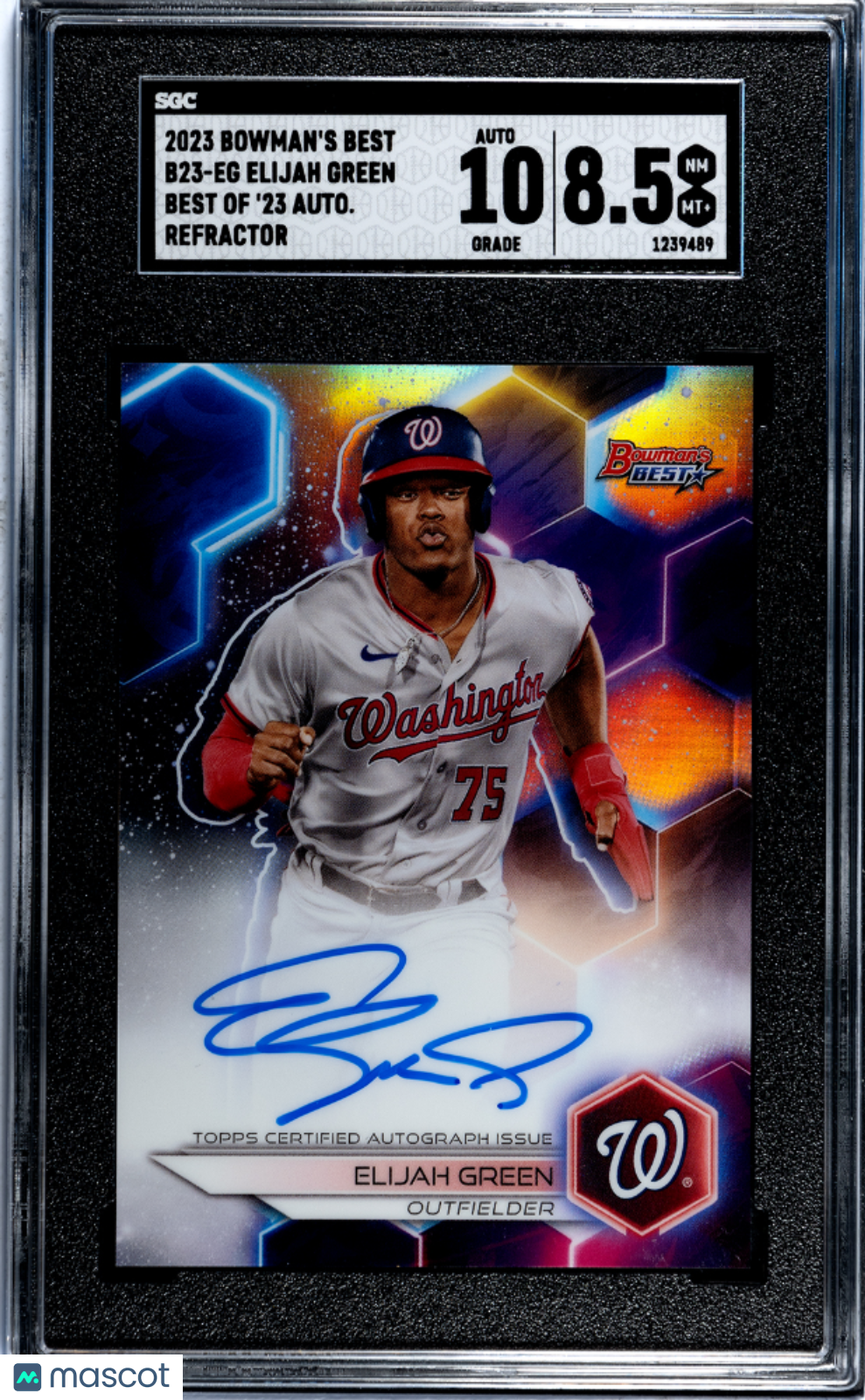 2023 Bowman's Best Elijah Green #B23-EG Of '23 Auto Refractor SGC 8.5 Auto 10