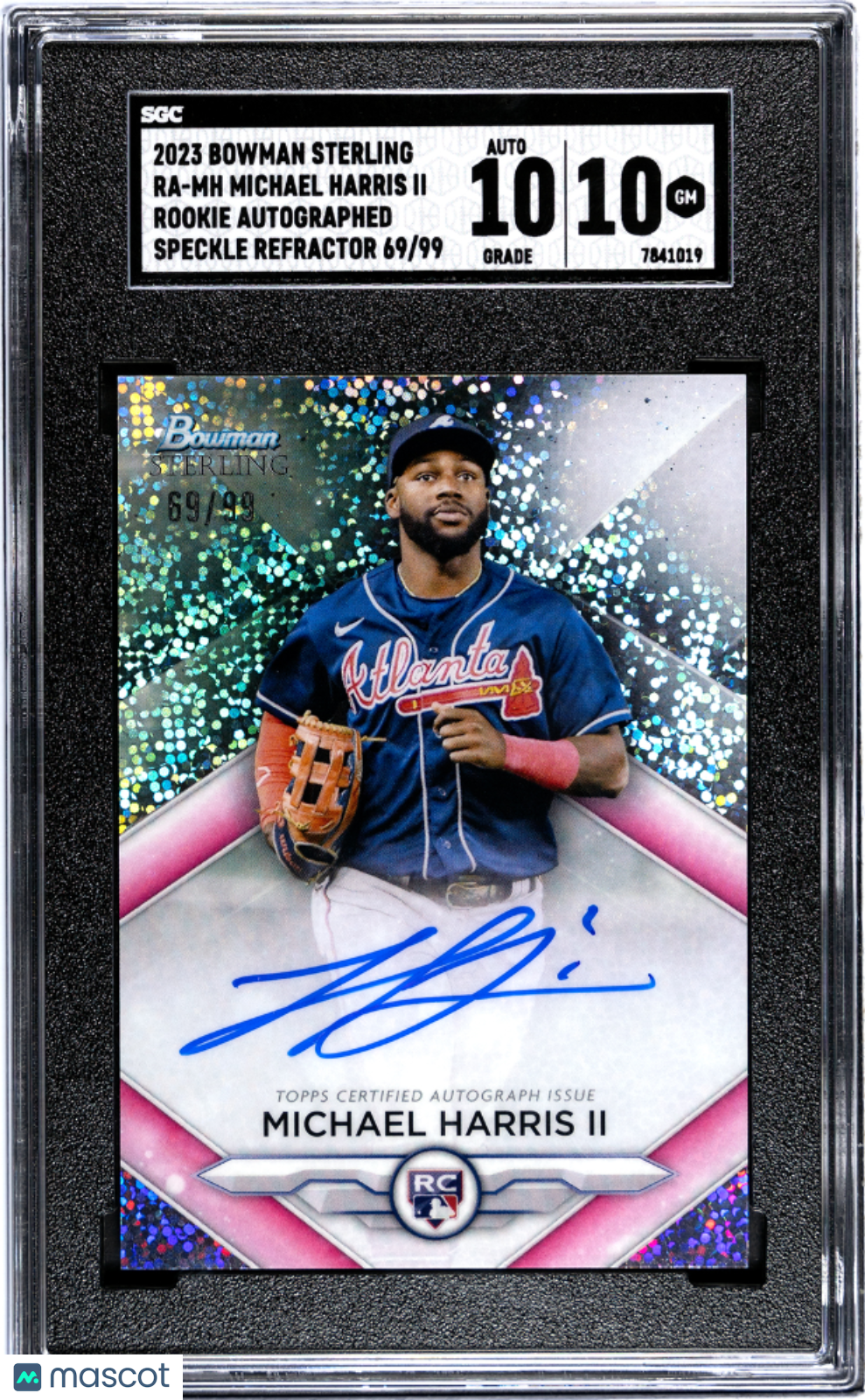 2023 Bowman Sterling Michael Harris II Speckle Refractor SGC 10 Auto 10