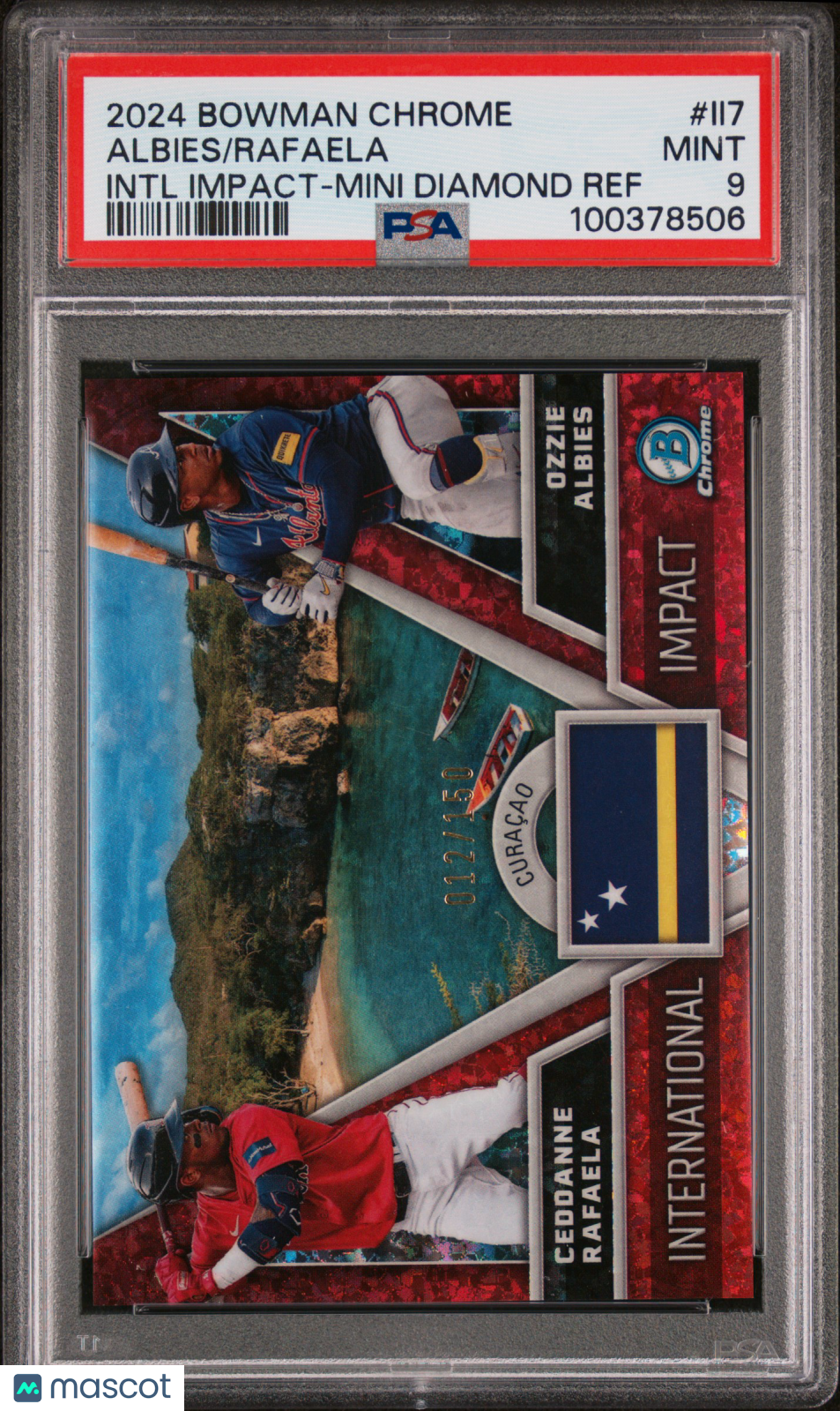 2024 Bowman Chrome International Impact Rafaela Albies #II7 Intl Mini /150 PSA 9