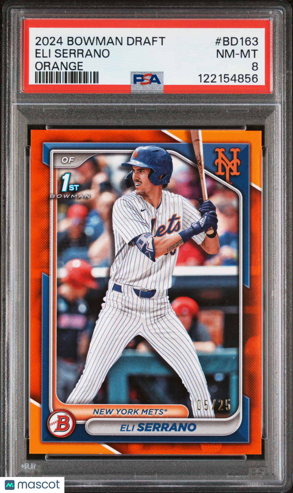 2024 Bowman Draft Eli Serrano #BD163 Orange 05/25 PSA 8