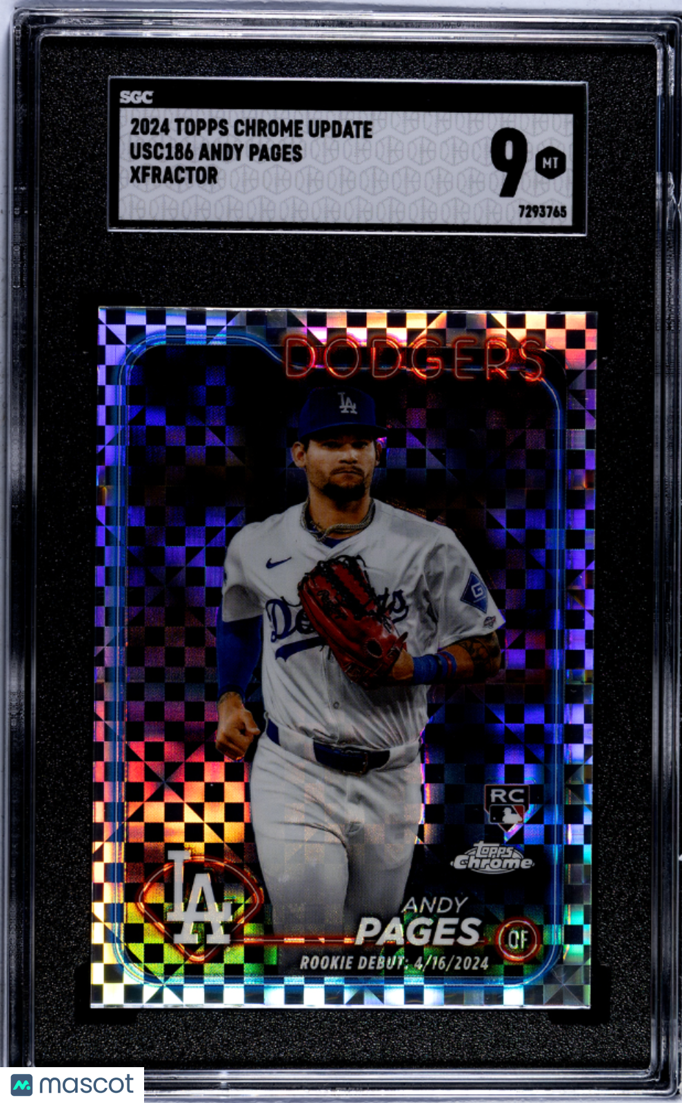 2024 Topps Chrome Update Andy Pages #USC186 Xfractor SGC 9