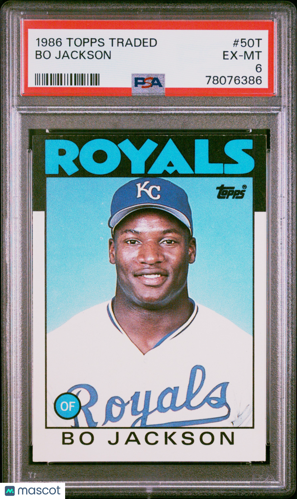 1986 Topps Traded Bo Jackson #50T PSA 6