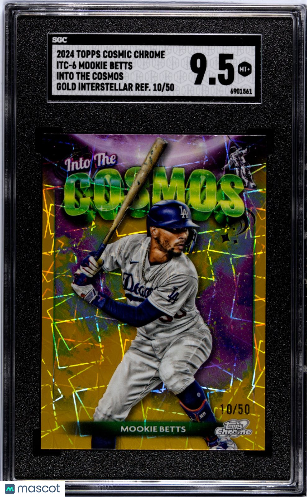 2024 Topps Cosmic Mookie Betts #ITC-6 Into The Cosmos Gold Interstellar SGC 9.5