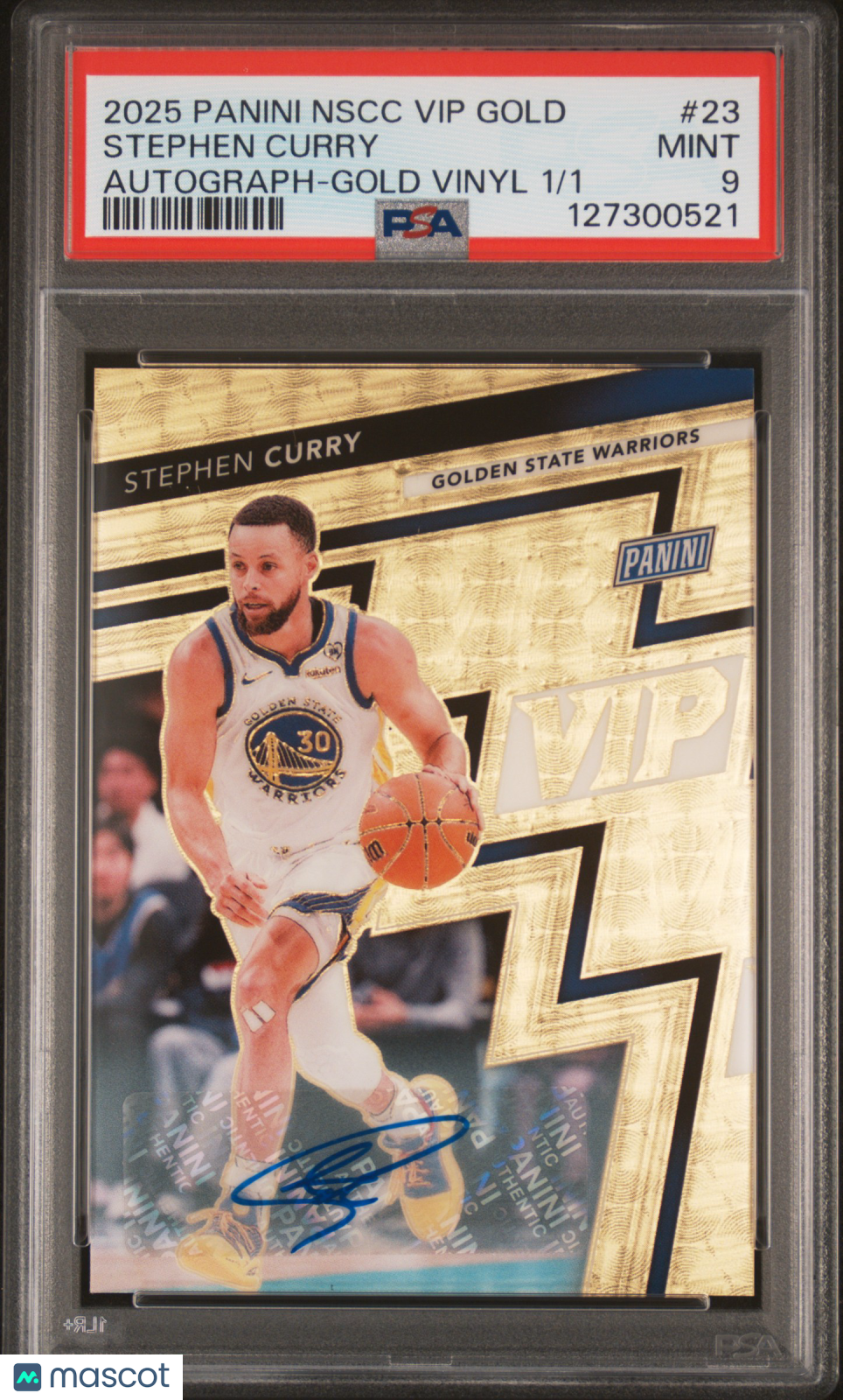 2025 Panini National Collectors Gold Stephen Curry #23 Auto Vinyl 1/1 PSA  Auto
