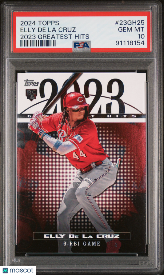 2024 Topps 2023 Greatest Hits Elly De La Cruz #23GH25 PSA 10