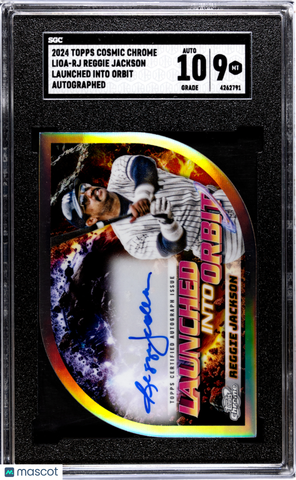 2024 Topps Cosmic  Reggie Jackson #LIOA-RJ Launched Into Orbit SGC 9 Auto 10