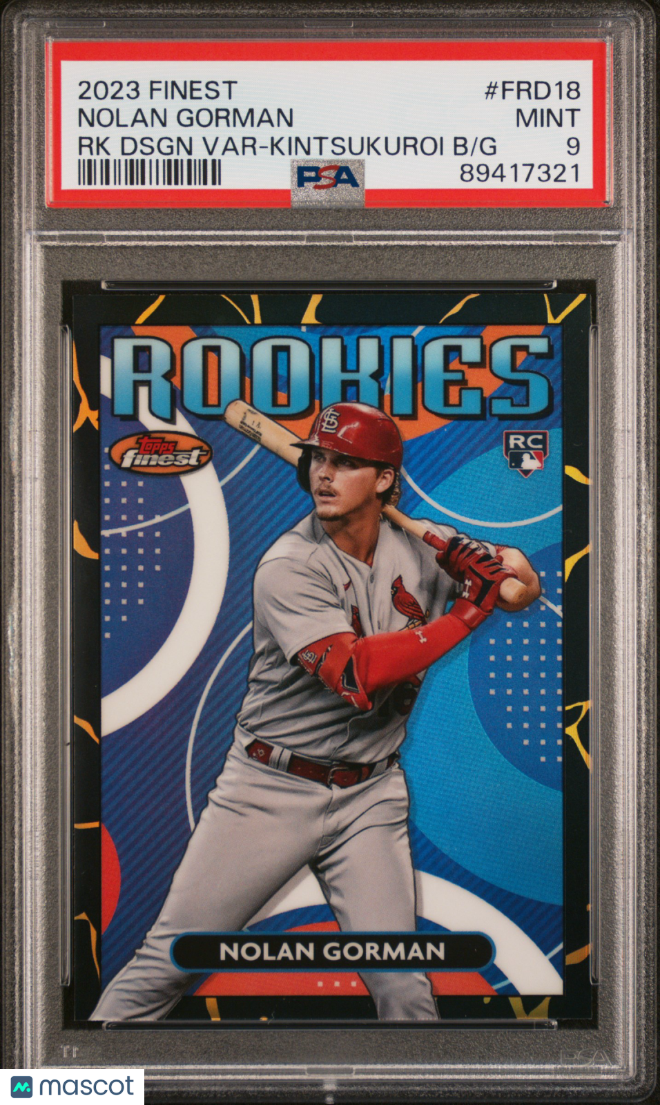 2023 Topps Finest Finest Rookies Design Variations Nolan Gorman  PSA 9
