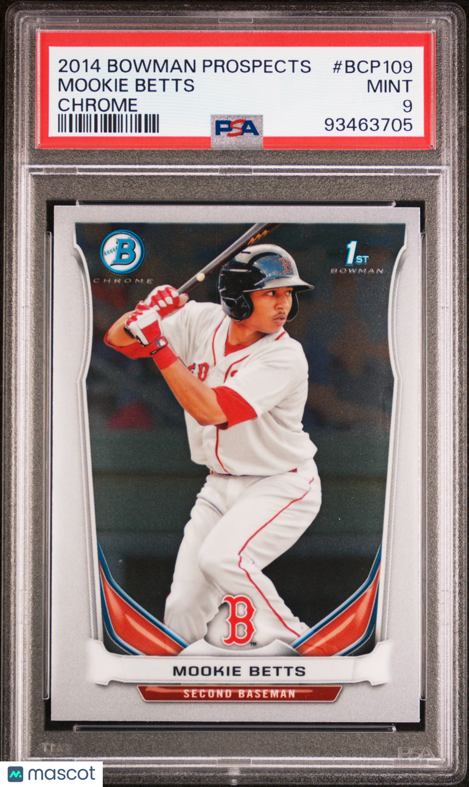 2014 Bowman Prospects Mookie Betts #BCP109 Chrome PSA 9
