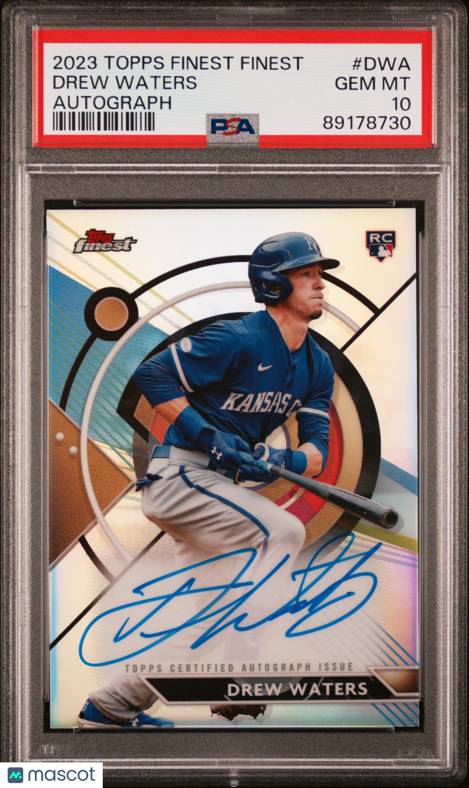 2023 Topps Finest Finest Autographs Drew Waters #DWA PSA 10