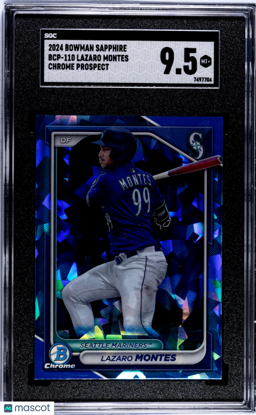 2024 Bowman Sapphire Lazaro Montes #BCP-110 Chrome Prospect SGC 9.5