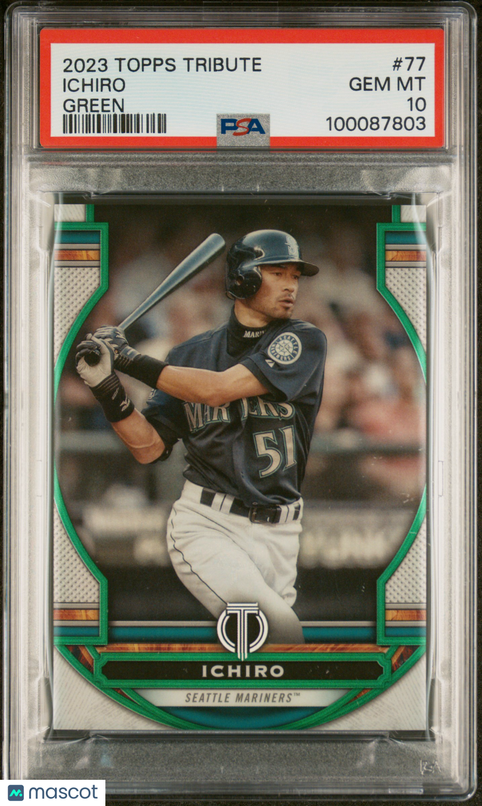 2023 Topps Tribute Ichiro #77 Green PSA 10