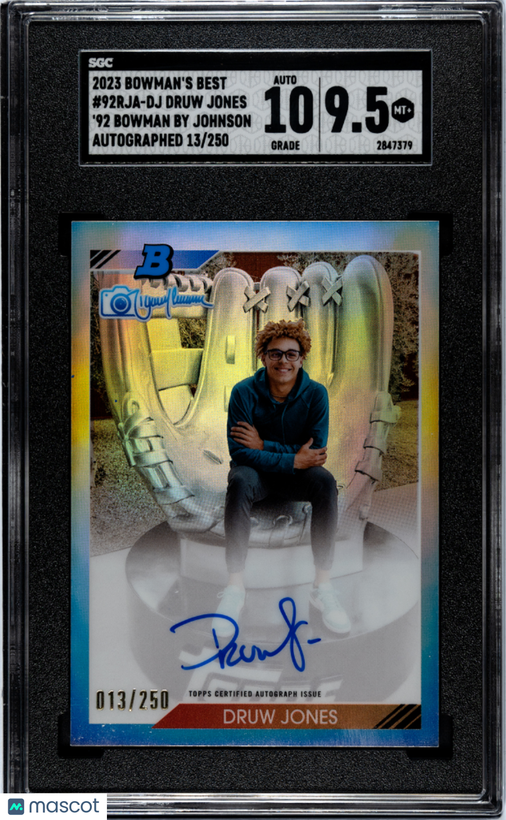 2023 Bowman's Best Druw Jones #92RJA-DJ '92  Randy Johnson Auto SGC 9.5 Auto 10