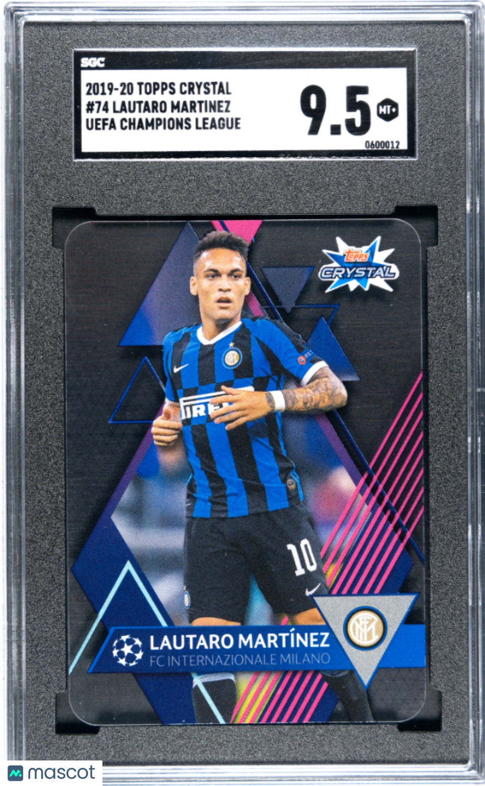 2019 Topps Crystal Lautaro Martinez #74 UEFA Champions League SGC 9.5