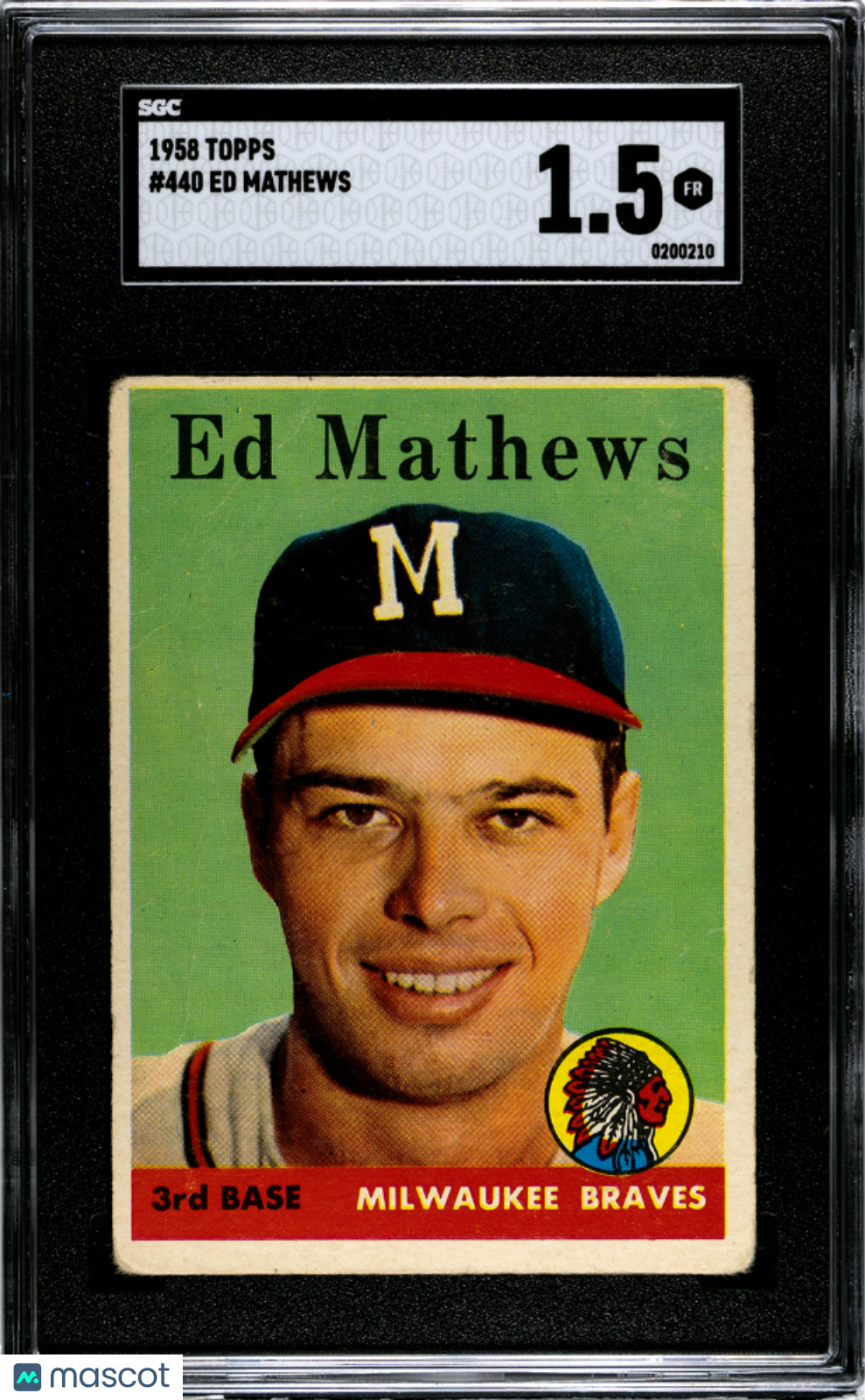 1958 Topps Ed Mathews #440 SGC 1.5