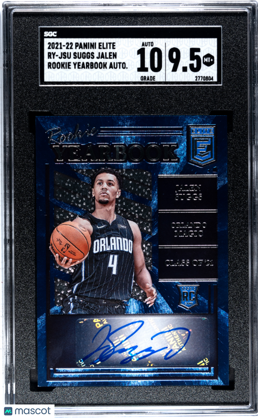 2021 Panini Elite Jalen Suggs #RY-JSU Rookie Yearbook Autograph SGC 9.5 Auto 10