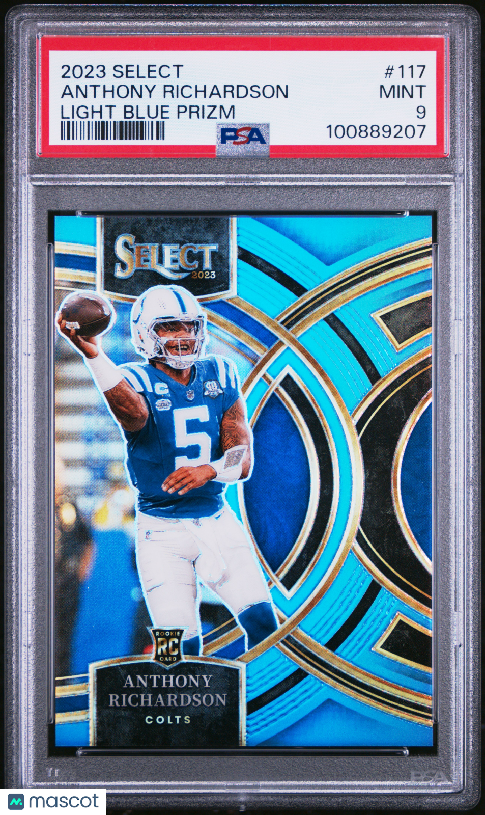 2023 Panini Select Anthony Richardson #117 Light Blue Prizm PSA 9