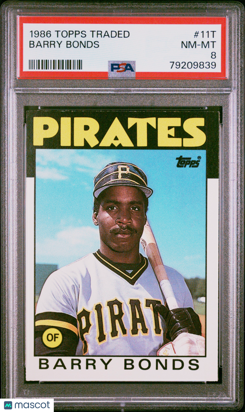 1986 Topps Traded Barry Bonds #11T PSA 8