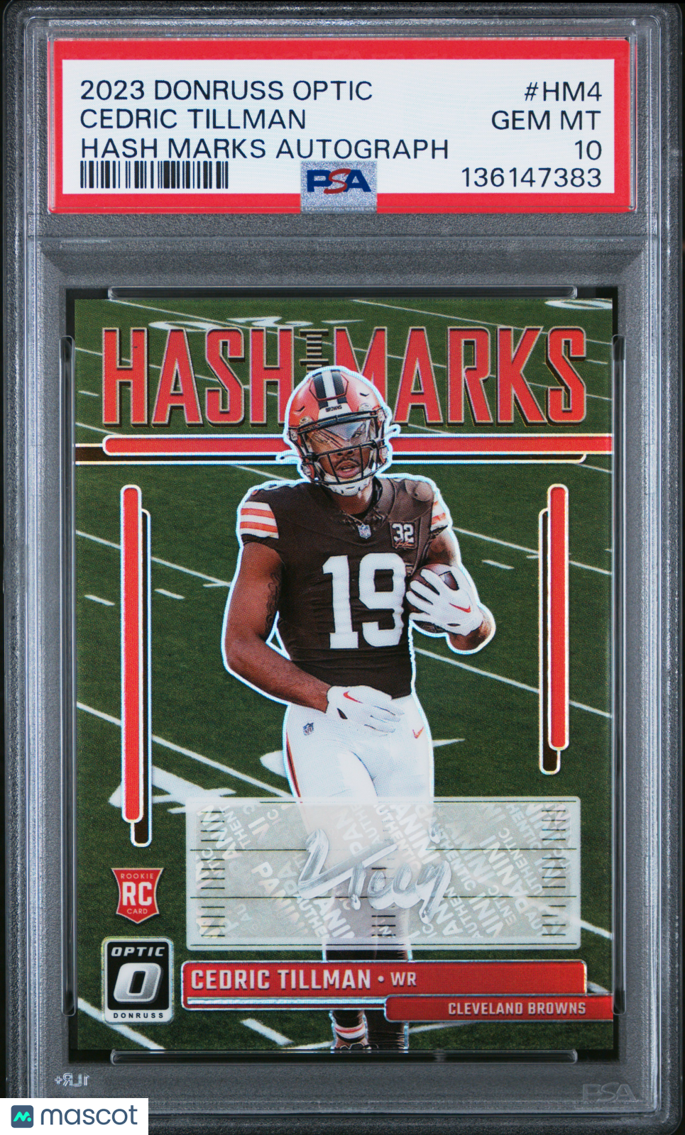 2023 Panini Donruss Optic Hash Marks Cedric Tillman #HM4 PSA 10