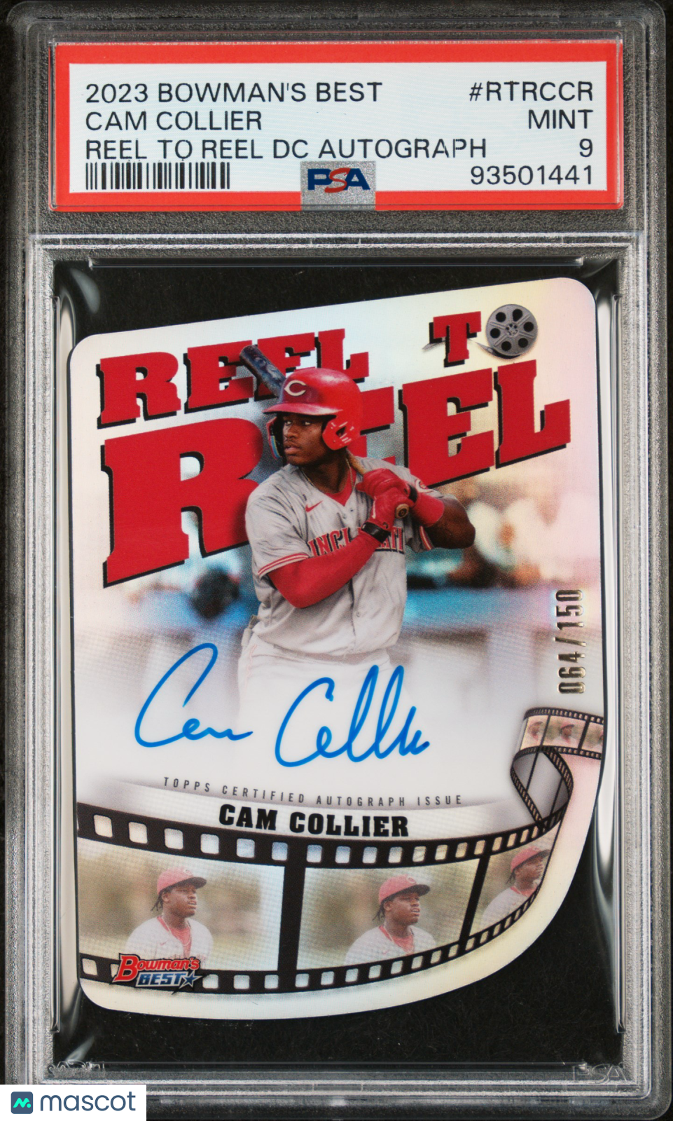 2023 Bowman's Best Reel To Reel Die-Cuts Auto Cam Collier #RTRCCR 064/150 PSA 9