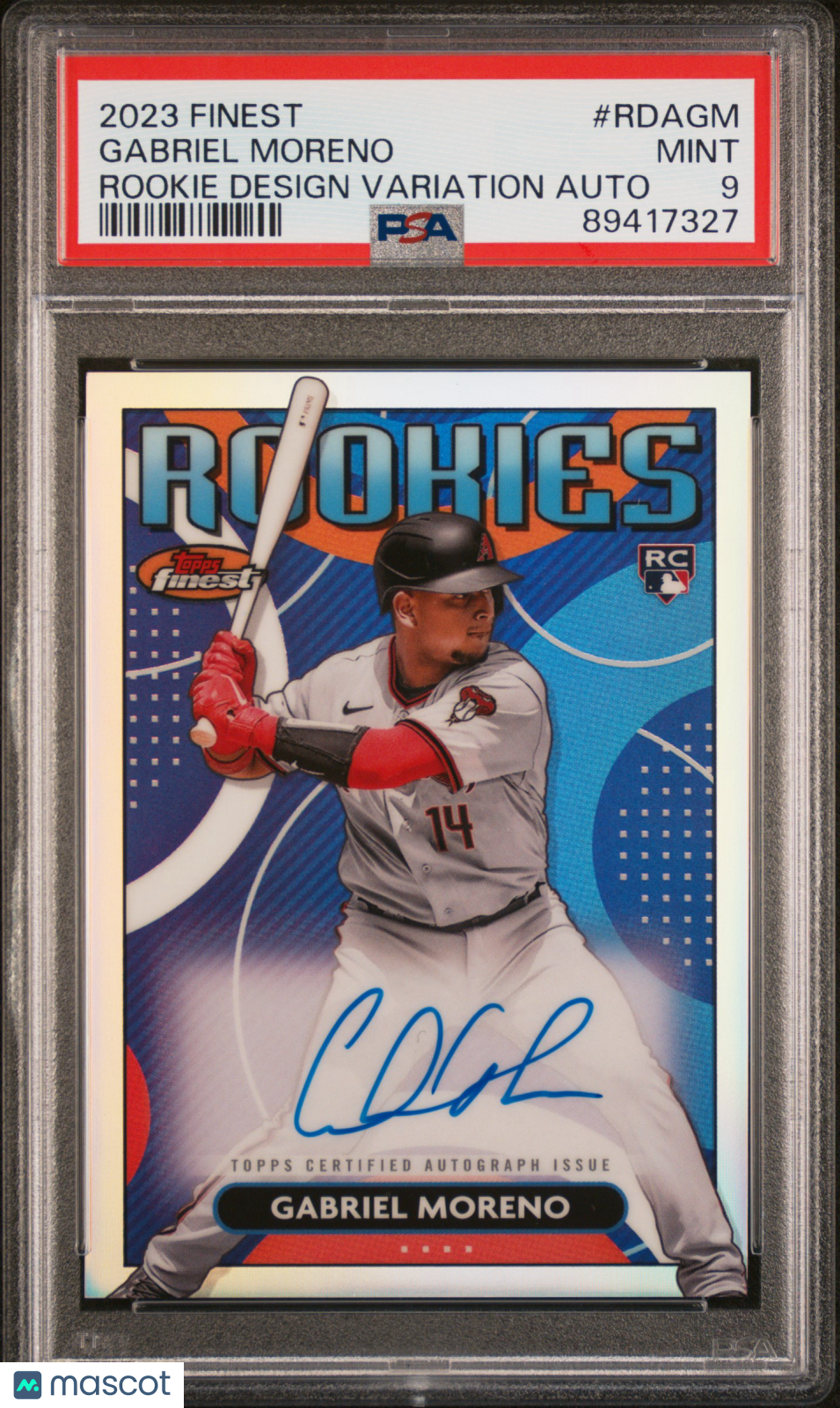 2023 Topps Finest Finest Rookies Variation Auto Gabriel Moreno #RDAGM PSA 9