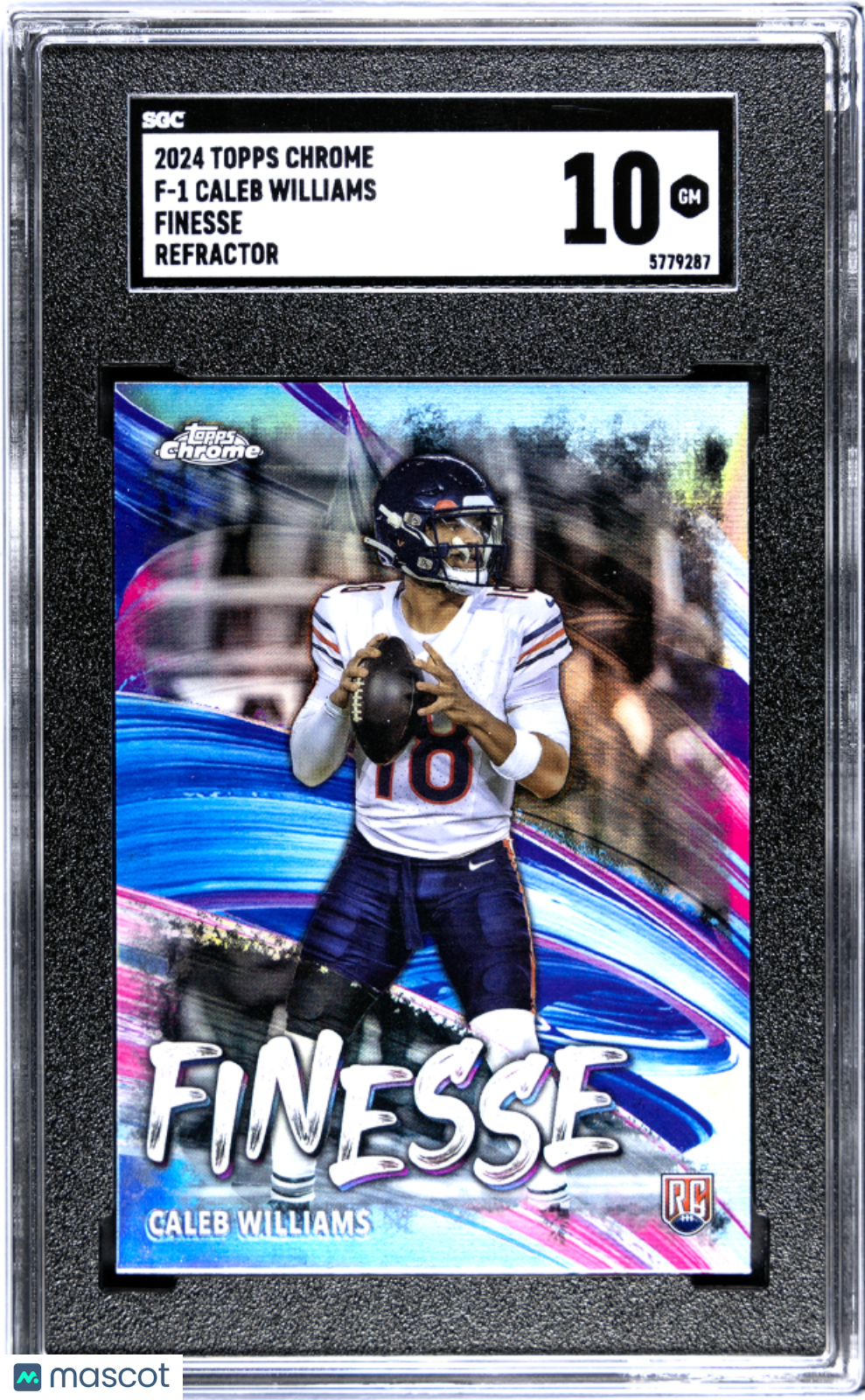 2024 Topps Chrome Caleb Williams #F-1 Finesse Refractor SGC 10