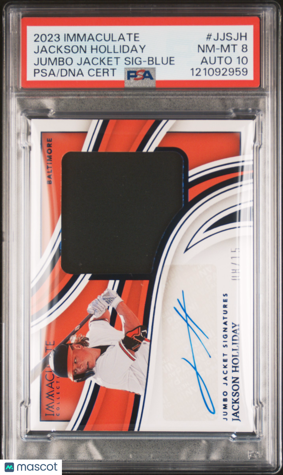 2023 Panini Immaculate Collection Jackson Holliday #JJSJH Blue PSA  Auto 10