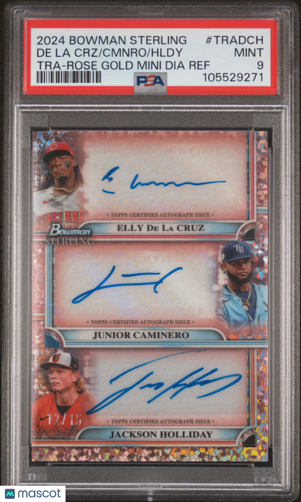 2024 Sterling Triple Auto Jackson Holliday Junior Caminero Elly De La Cruz /15