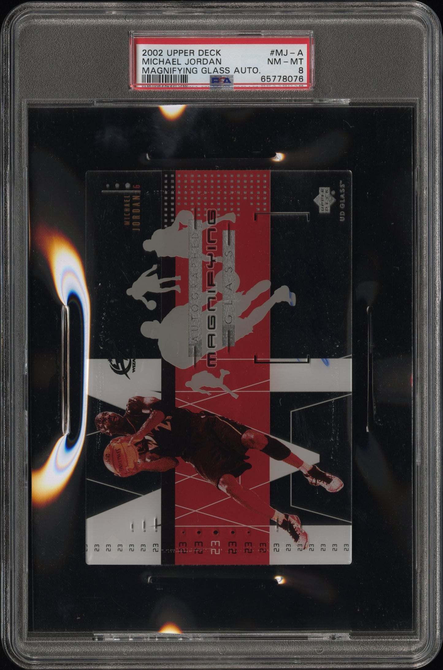 2002 Upper Deck Glass Magnifying Glass Autographs Michael Jordan #MJ-A Auto PSA